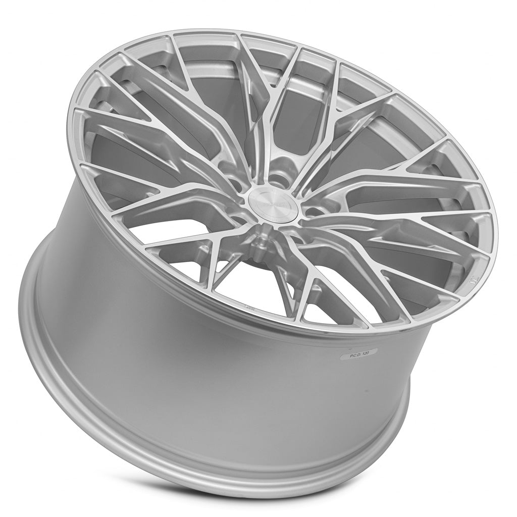 MRR GF5, 19x9.5, 5x112, ET25, CB66.6, Silver Machined Face