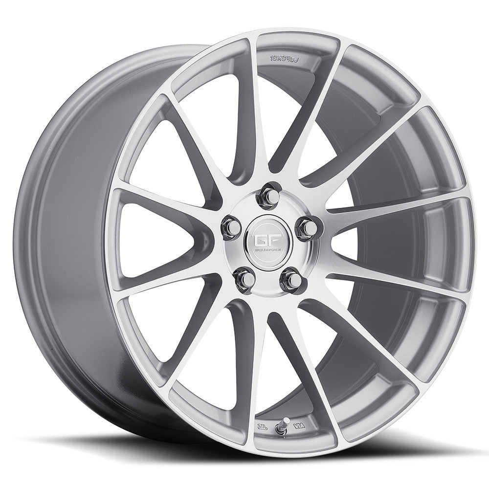 MRR GF6, 19x9.5, 5x100 to 5x120.7, ET15 to 45, CB66.6 to 74.1, Silver Machined Face