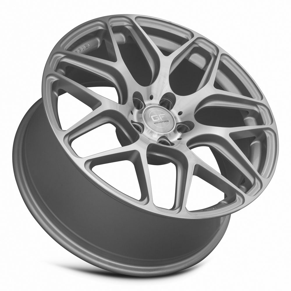 MRR GF9, 19x8.5, 5x100 to 5x120.7, ET20 to 45, CB66.6 to 74.1, Silver Machined Face