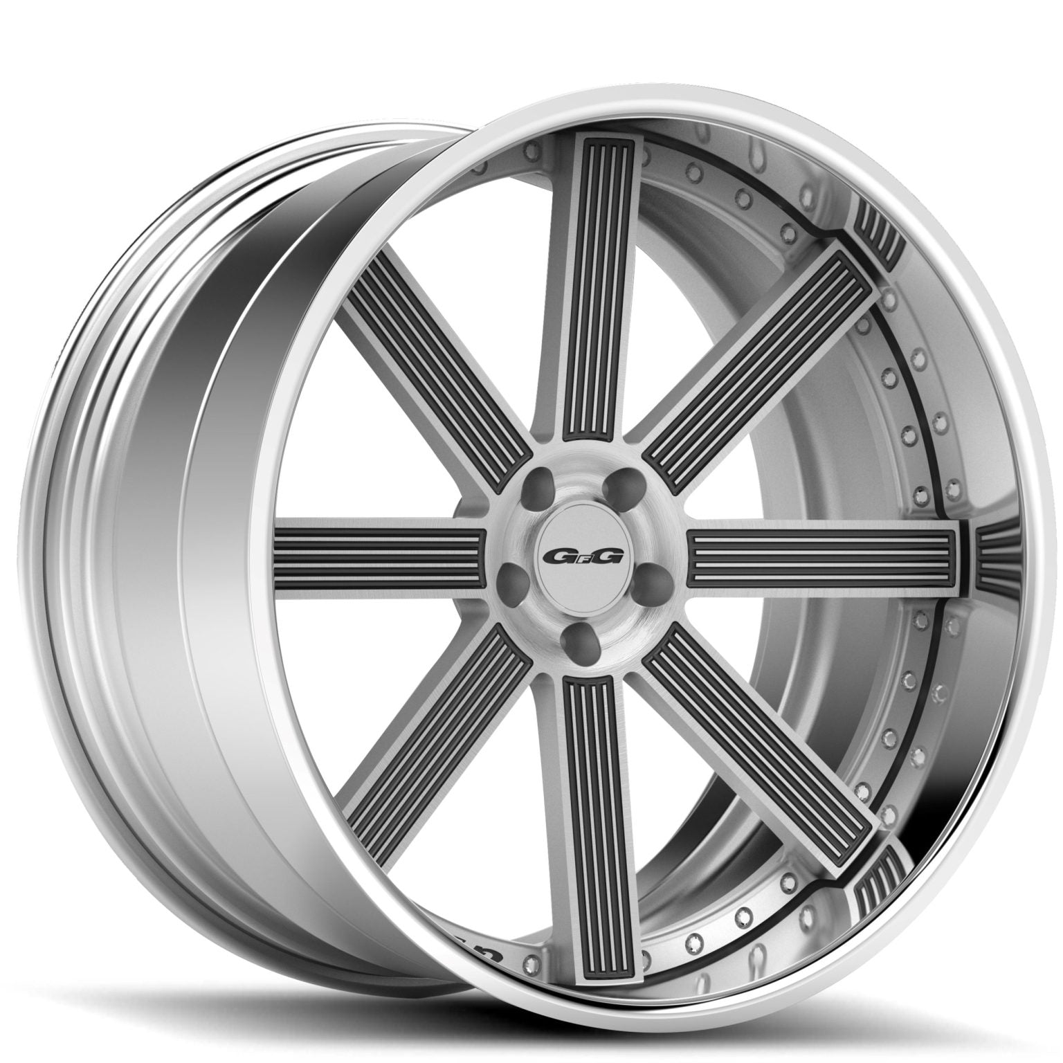 GFG FM-858 24X9.5, 5x120, ET19, CB72.56, Satin Black/Gloss Black