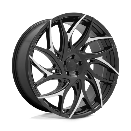 DUB 1PC S259 G.O.A.T., 24X10, 5X127, ET10, CB78.1, GLOSS BLACK W/ MACHINED SPOKES S259240073+10