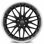 MRR GT1, 20x10, 5x112, ET40, CB66.6, Black Machined Lip