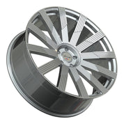 Gianelle Beirut, Deep Profile, 24x10, 5x112/5x120, ET22, CB72.56, Machined Silver