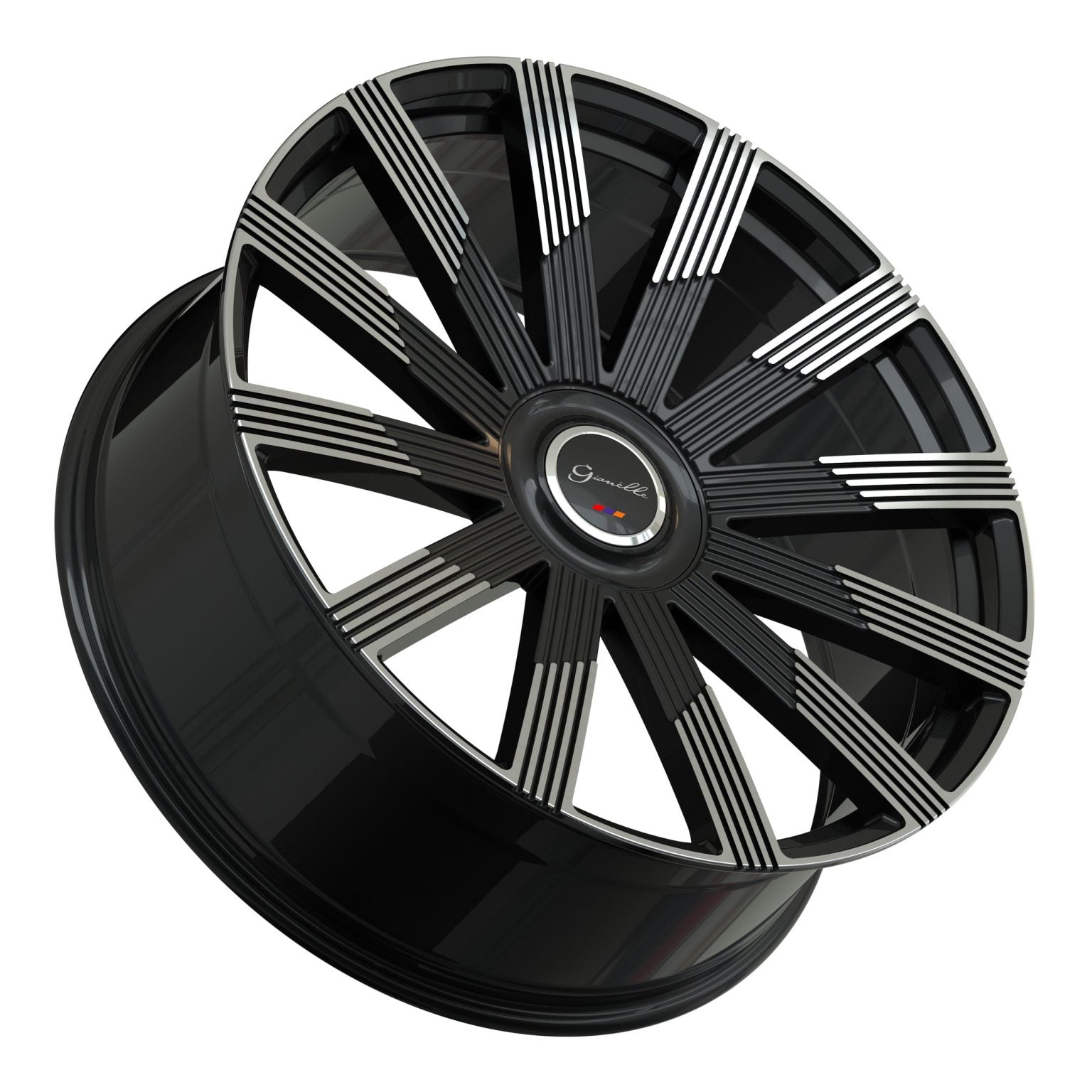 Gianelle Beirut, Regular Profile, 24X9.5, 5x112/5x120, ET15, CB72.56, Machined Black