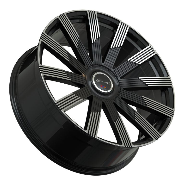Gianelle Beirut, Deep Profile, 24x10, 5x100 to 5x132/6x114 to 6x139.7, ET10 to 45, CB72.56 to 110.1, Gloss Black Machined Face