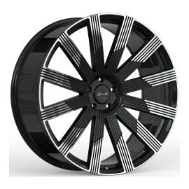 Gianelle Beirut, Deep Profile, 24x10, 5x112/5x120, ET20, CB72.56, Machined Black