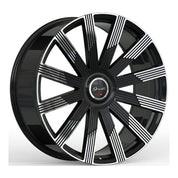 Gianelle Beirut, Regular Profile, 24X9.5, 5x112/5x120, ET15, CB72.56, Machined Black