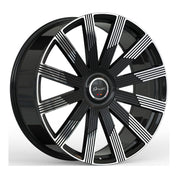 Gianelle Beirut, Deep Profile, 24x10, 5x112/5x120, ET20, CB72.56, Machined Black