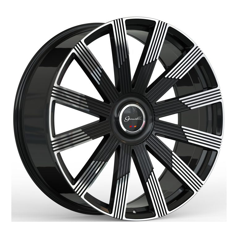 Gianelle Beirut, Deep Profile, 24x10, 5x112/5x120, ET20, CB72.56, Machined Black