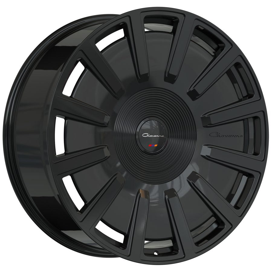 Giovanna Panik, 26x10, 5x100 to 5x132/6x114 to 6x139.7, ET15 to 45, CB72.56 to 110.1, Gloss Black - 2610Z15GOPANGB