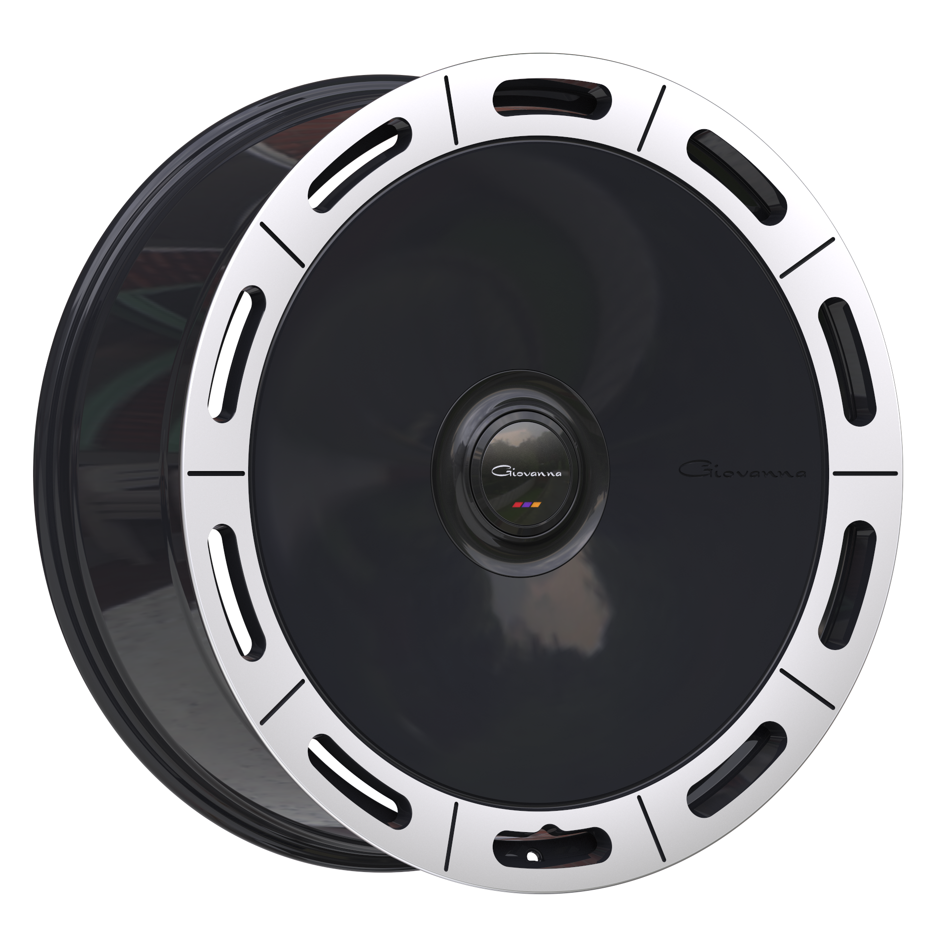 Giovanna Amur, Regular Profile, 24x9.0, 5x112/5x114.3, ET30, CB73.1, Machined Black