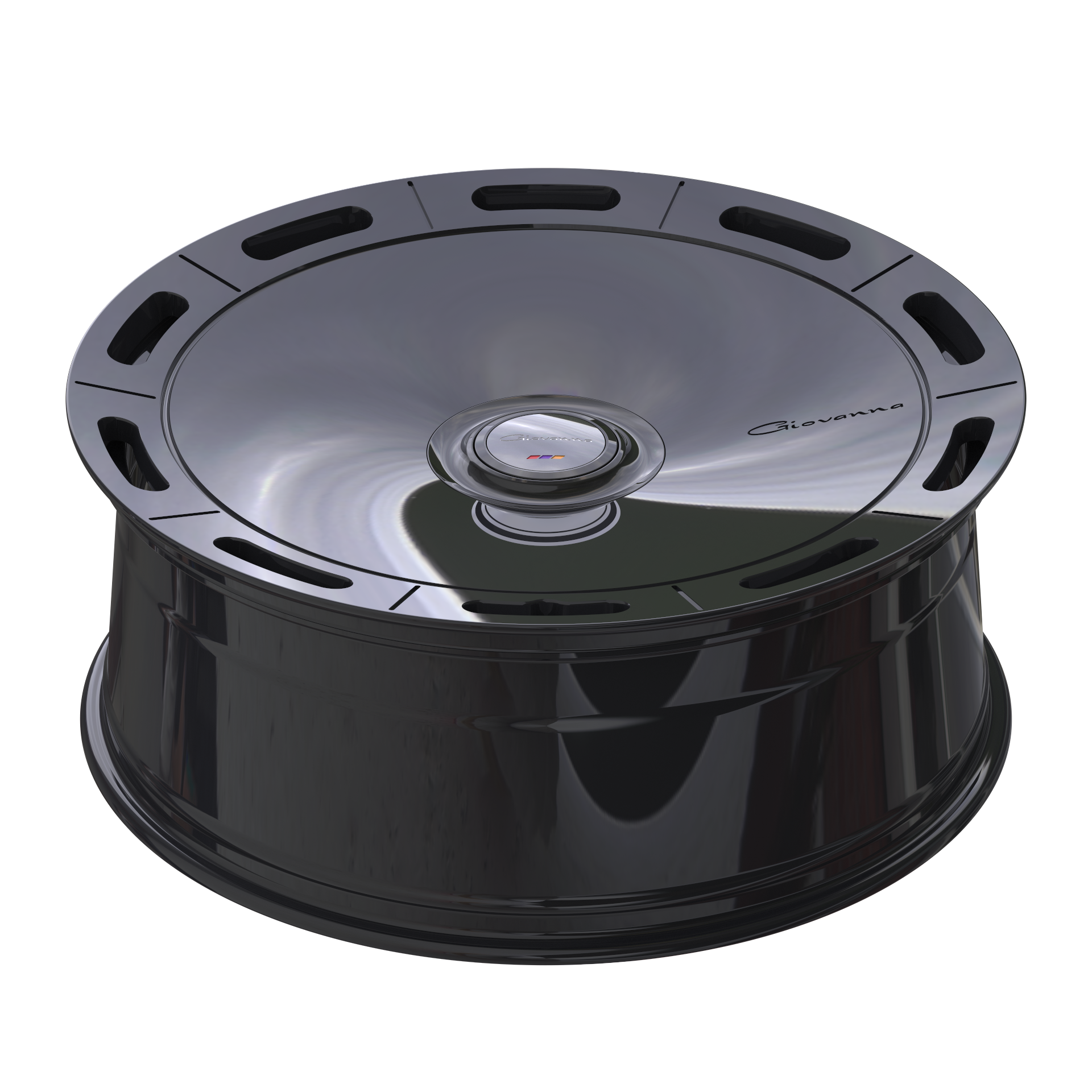 Giovanna Amur-X, Regular Profile, 22x10.5, 5x112/5x114.3, ET38, CB73.1, Gloss Black