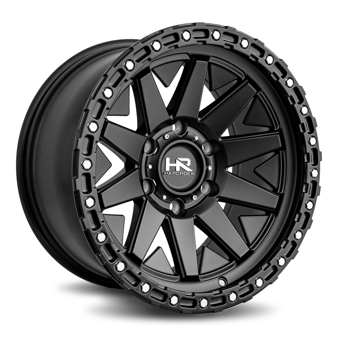 Hardrock Offroad H106, 17x9, 6x139.7, ET-12, CB108, Matte Black-Black B/L