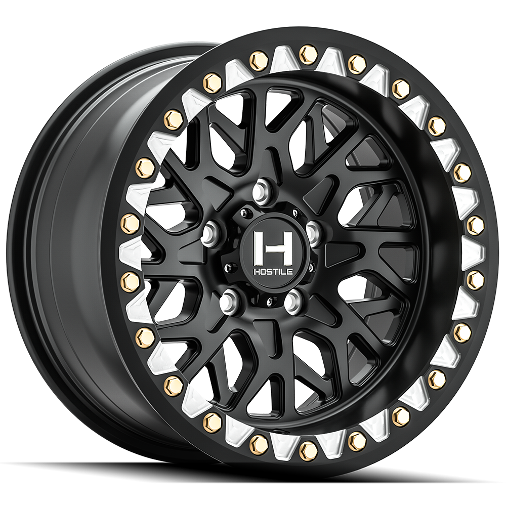 Hostile (UTV) Ridgecrest-Beadlock, 15x7, 5x114.3, ET13, CB79.4, Asphalt (Satin)