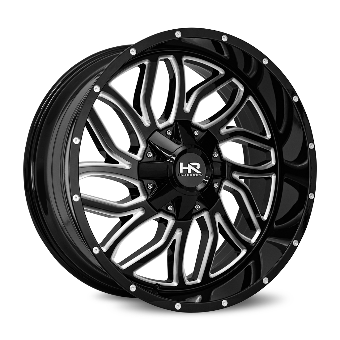 Hardrock Offroad Destroyer, 22x10, 5x127/139.7, ET-25, CB87, Gloss Black Milled