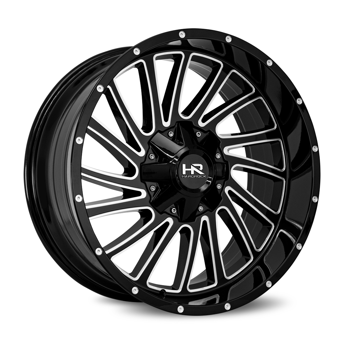 Hardrock Offroad Overdrive, 20x9, 5x150/139.7, ET0, CB110.3, Gloss Black Milled