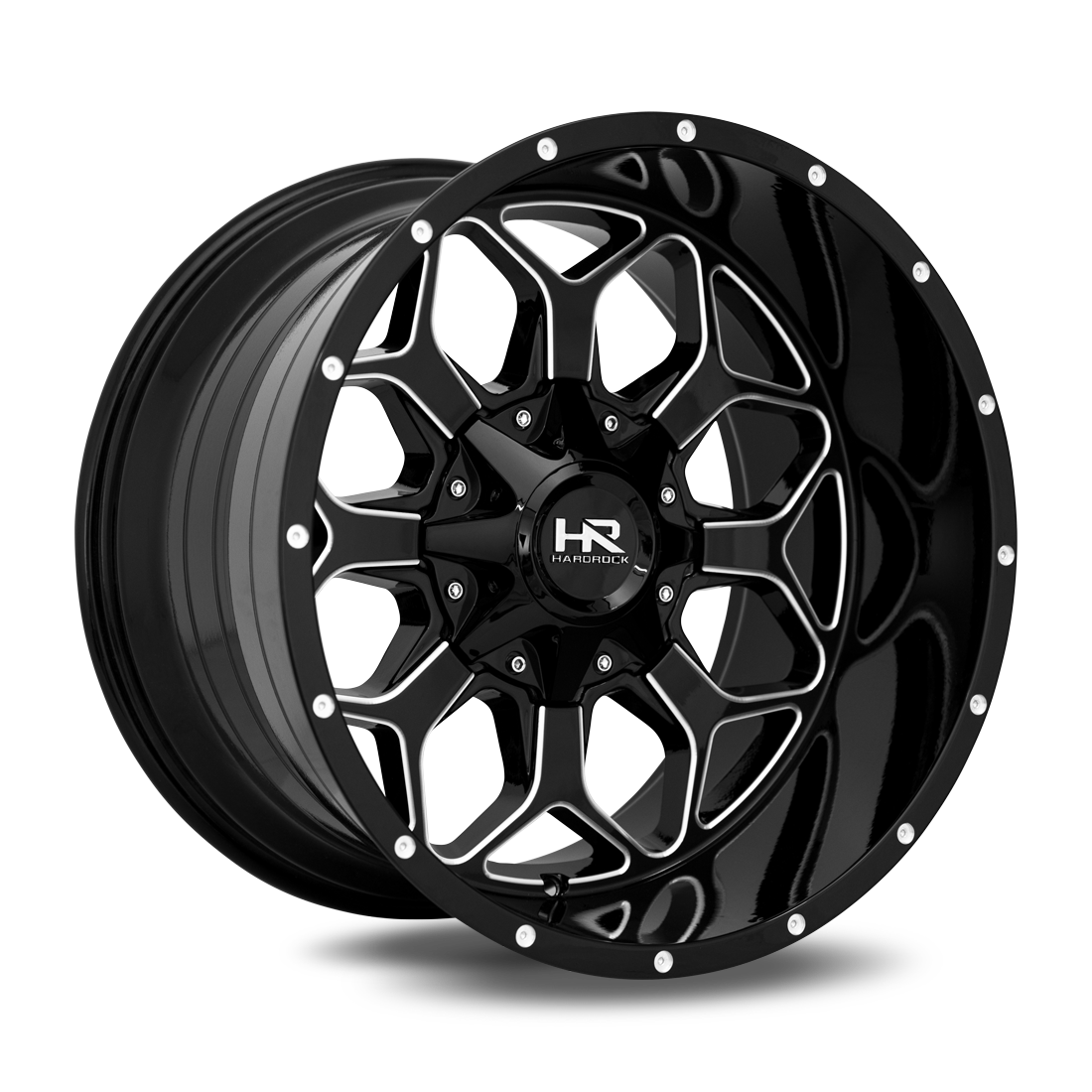 Hardrock Offroad Indestructible, 22x10, 5x127/139.7, ET-25, CB87, Gloss Black Milled