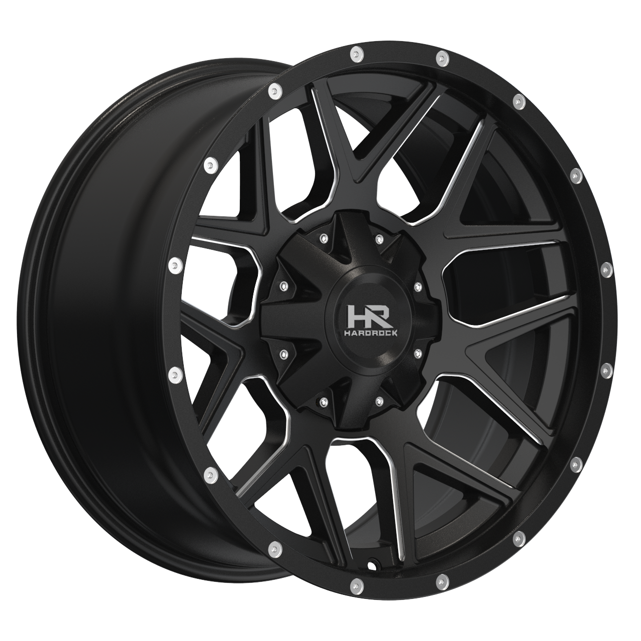 Hardrock Offroad Rugged, 20x10, 8x165.1, ET-19, CB125.2, Gloss Black Milled