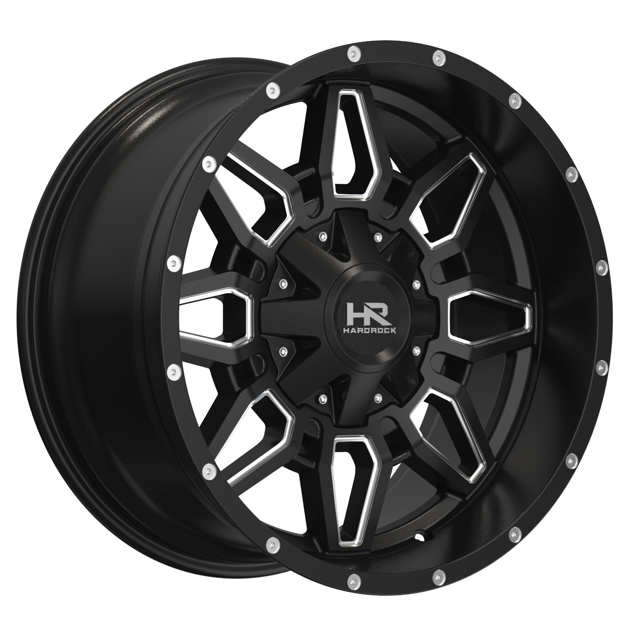 Hardrock Offroad Striker, 20x10, 8x165.1, ET-19, CB125.2, Gloss Black Milled