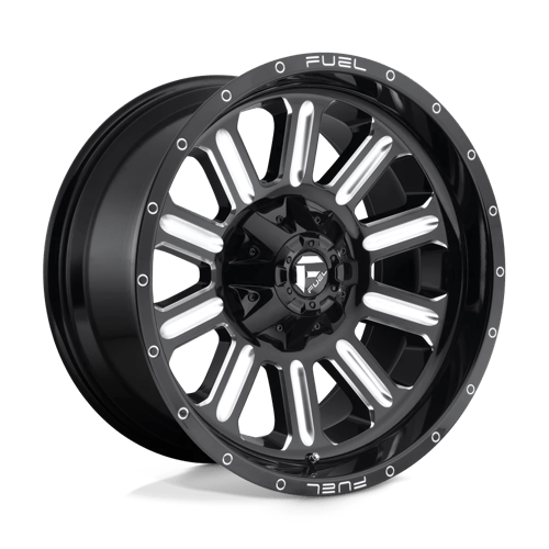 Fuel 1PC D620 HARDLINE, 20X10, 8X180, ET-18, CB124.2, GLOSS BLACK MILLED