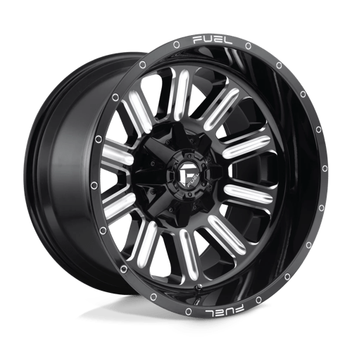 Fuel 1PC D620 HARDLINE, 20X10, 5X114.3/5X127, ET-18, CB78.1, GLOSS BLACK MILLED