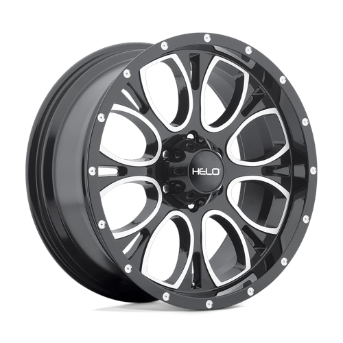 Helo HE879, 20X9, 6X139.7, ET18, CB106.1, GLOSS BLACK MACHINED & MILLED