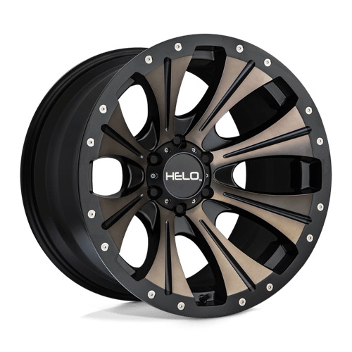 Helo HE901, 17X9, 6X139.7, ET-12, CB106.1, SATIN BLACK MACH W/ DARK TINT