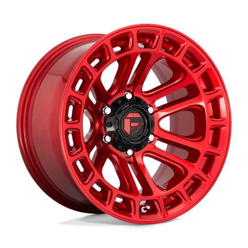 Fuel 1PC D719 HEATER, 18X9, 6X135, ET1, CB87.1, CANDY RED MACHINED