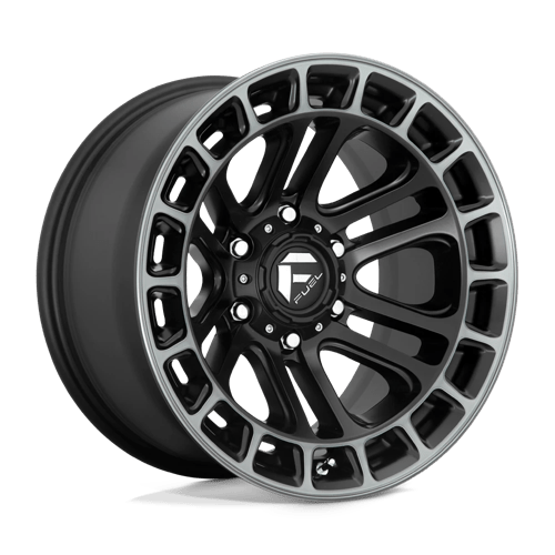 Fuel 1PC D720 HEATER, 18X9, 6X135, ET1, CB87.1, MATTE BLACK DDT MACHINED
