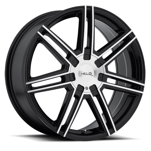 Helo HE884, 18X7, 5X120, ET35, CB72.6, GLOSS BLACK W/ MACHINED FACE