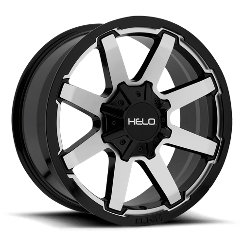 Helo HE909, 20X9, 8X165.1, ET0, CB125.1, GLOSS BLACK MACHINED