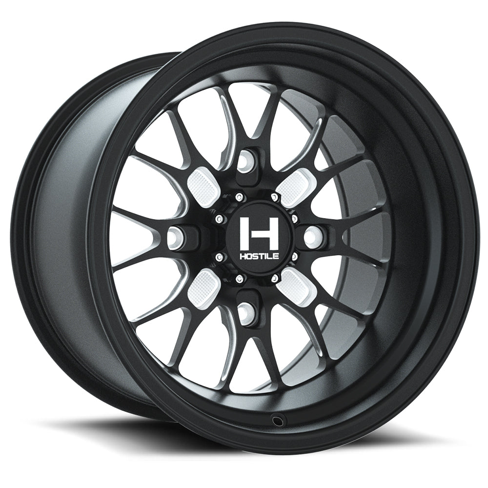 Hostile (UTV Forged) Boost, 15x12, 4x137, ET-38, CB110.2, Blade Cut (Gloss)