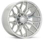 Vossen Wheels HF64, Ultra Deep Concave Profile, 22X12, 8X170, ET-44, CB125.1, Silver Polished