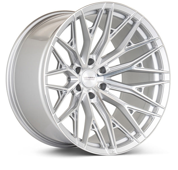 Vossen Wheels HFX6, Super Deep Concave Profile, 22X10, 6x139.7, ET-18, CB106.1, Silver Polished