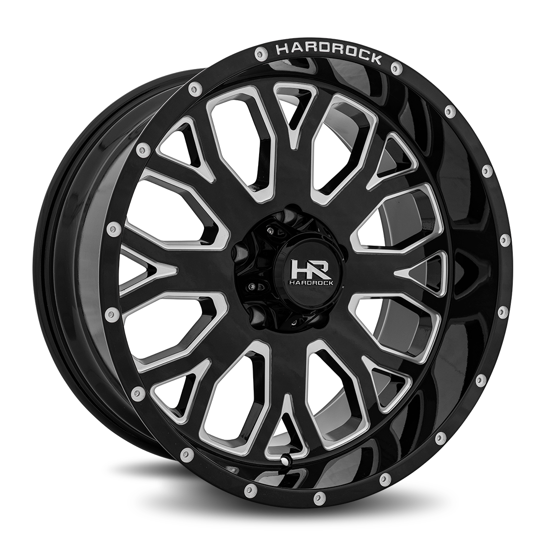 Hardrock Offroad Slammer XPosed, 20x10, 8x165.1, ET-19, CB125.2, Gloss Black Milled