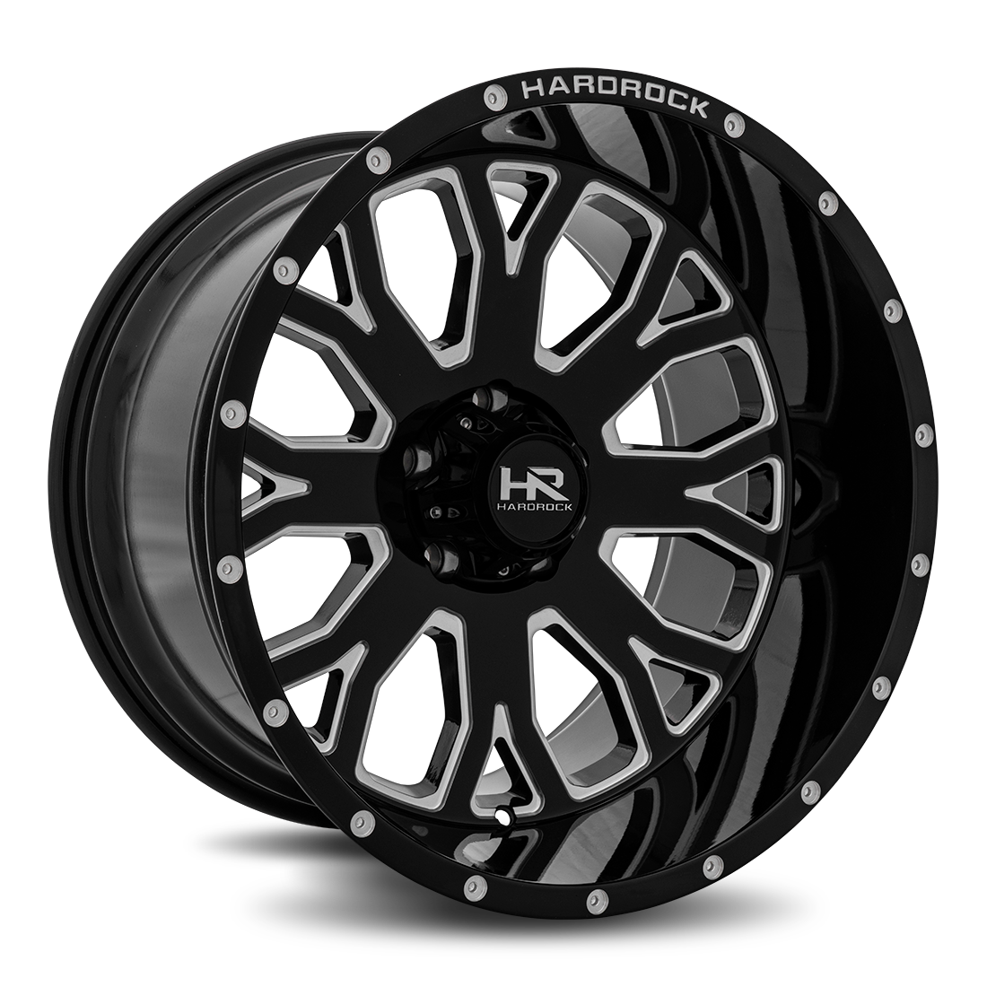 Hardrock Offroad Slammer XPosed, 20x12, 8x165.1, ET-44, CB125.2, Gloss Black Milled