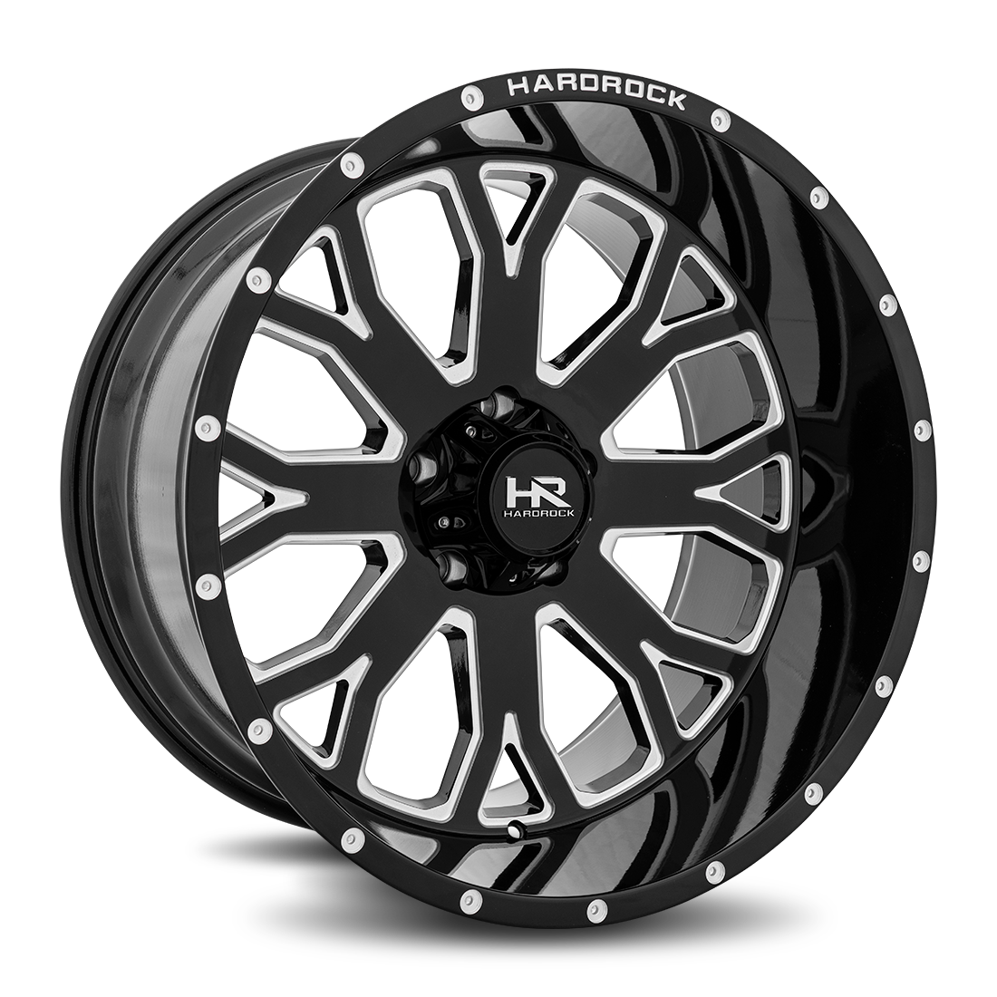 Hardrock Offroad Slammer XPosed, 22x12, 8x180, ET-44, CB125.2, Gloss Black Milled