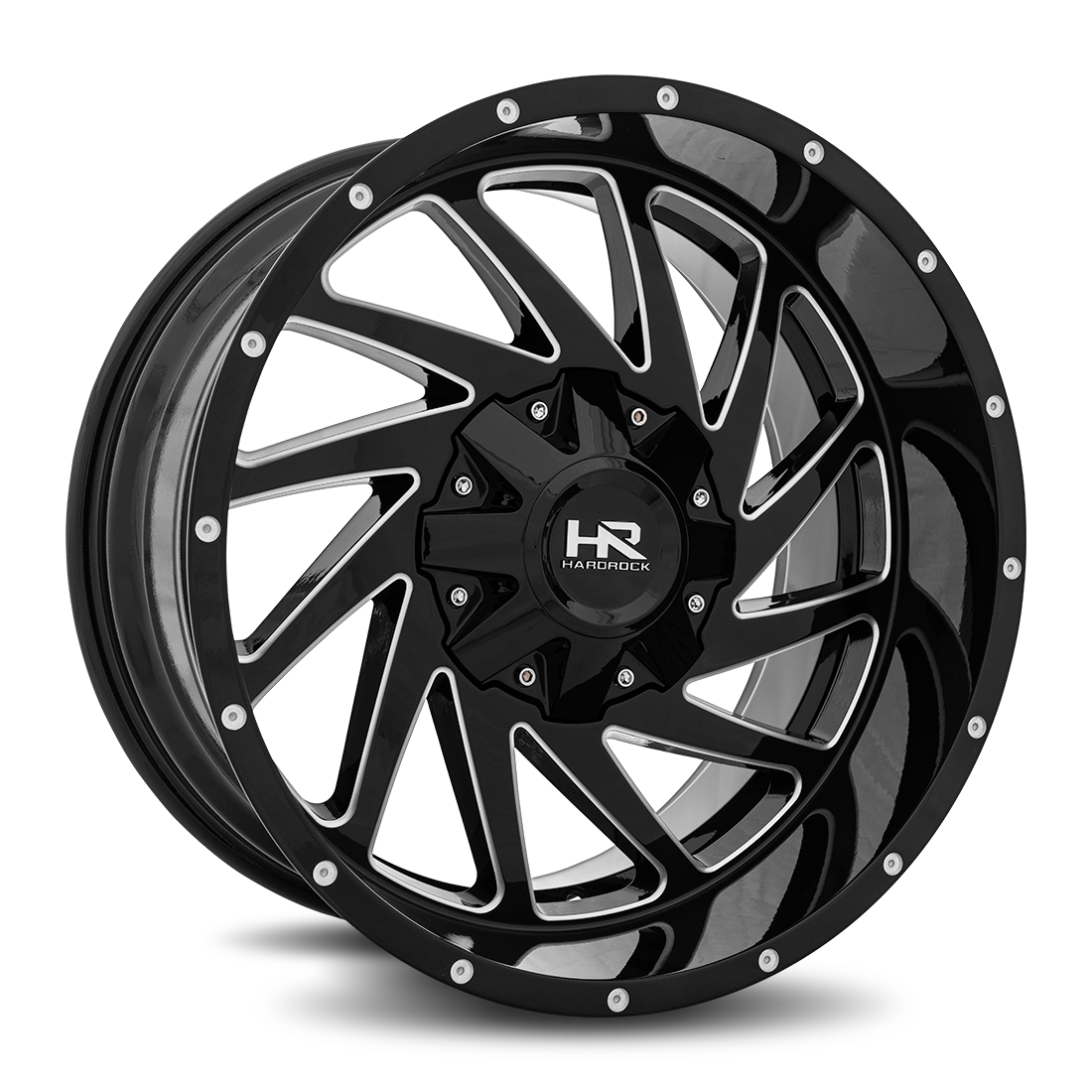 Hardrock Offroad Crusher, 20x12, 8x165.1, ET-44, CB125.2, Gloss Black Milled
