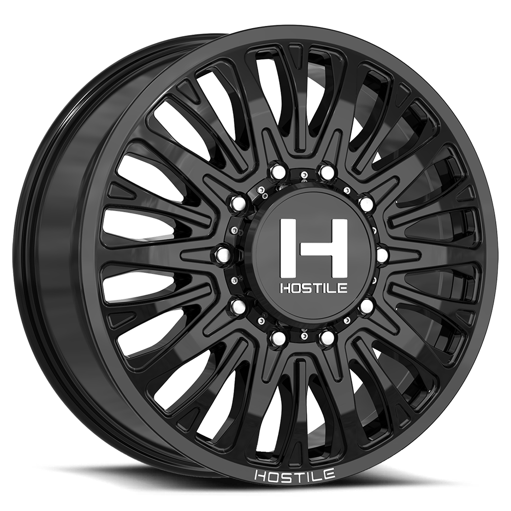 Hostile Ghost (Dually Series) 22x8.25, 10x225, ET105, CB170.13, Asphalt (Gloss Black) - H404-22820225+105GA