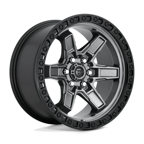 Fuel 1PC D698 KICKER, 17X9, 6X4.5, ET12, CB66.06, MATTE GUNMETAL BLACK BEAD RING