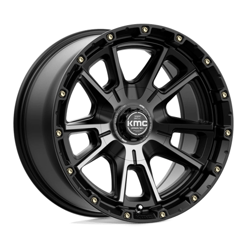 KMC KM100 SYNC, 17X9, 6X135/6X139.7, ET-12, CB106.1, SATIN BLACK W/ GRAY TINT