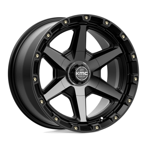 KMC KM101 TEMPO, 20X9, 5X127/5X139.7, ET0, CB78.1, SATIN BLACK W/ GRAY TINT