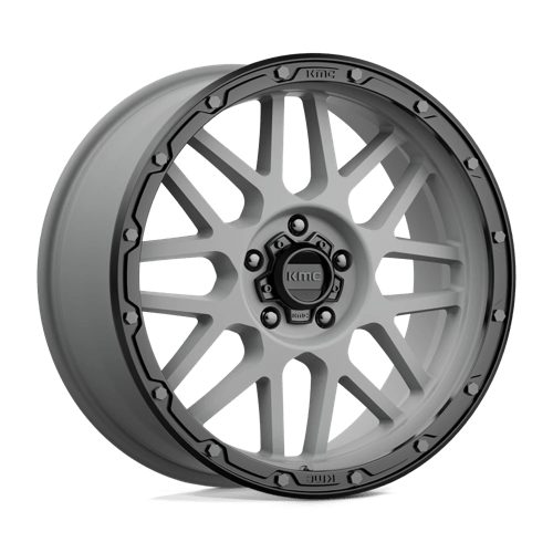 KMC KM535 GRENADE OFF-ROAD, 20X9, 5X127, ET18, CB71.5, MATTE GRAY W/ MATTE BLACK LIP
