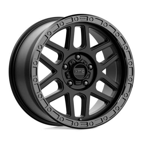KMC KM544 MESA, 18X9, 5X150, ET25, CB110.1, SATIN BLACK W/ GLOSS BLACK LIP