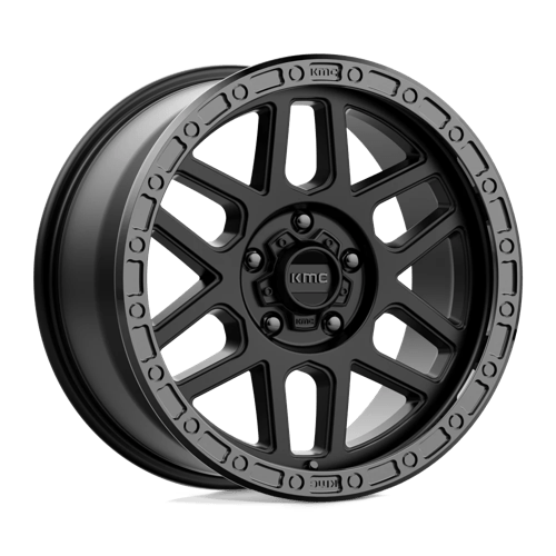 KMC KM544 MESA, 18X9, 5X150, ET25, CB110.1, SATIN BLACK W/ GLOSS BLACK LIP KM54489058725A