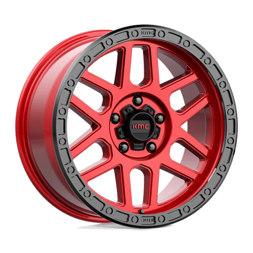 KMC KM544 MESA, 18X9, 5X127, ET18, CB71.5, CANDY RED W/ BLACK LIP
