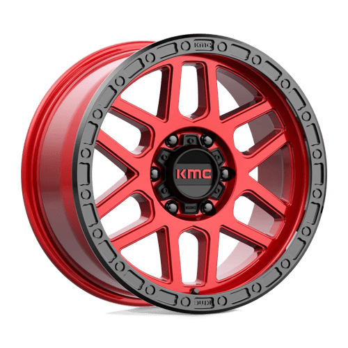 KMC KM544 MESA, 18X9, 6X4.5, ET18, CB66.06, CANDY RED W/ BLACK LIP