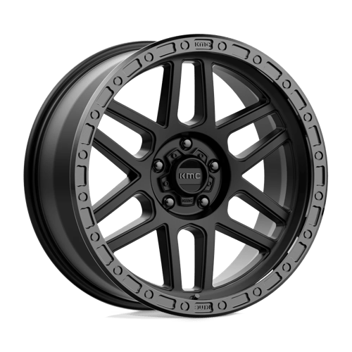 KMC KM544 MESA, 17X9, 5X127, ET-12, CB71.5, SATIN BLACK W/ GLOSS BLACK LIP