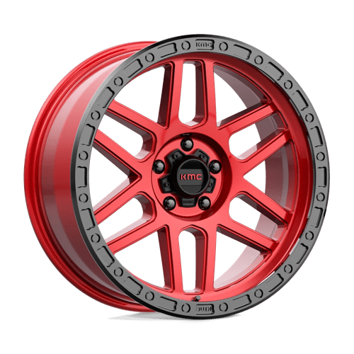KMC KM544 MESA, 20X9, 5X127, ET0, CB71.5, CANDY RED W/ BLACK LIP