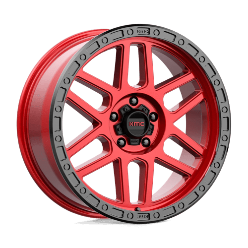 KMC KM544 MESA, 20X9, 5X150, ET25, CB110.1, CANDY RED W/ BLACK LIP